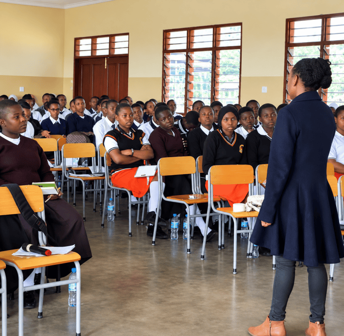 A talk with secondary school students in Arusha