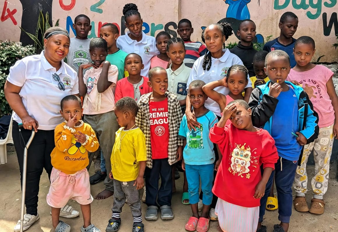 Children at an orphanage Clara visits in Arusha